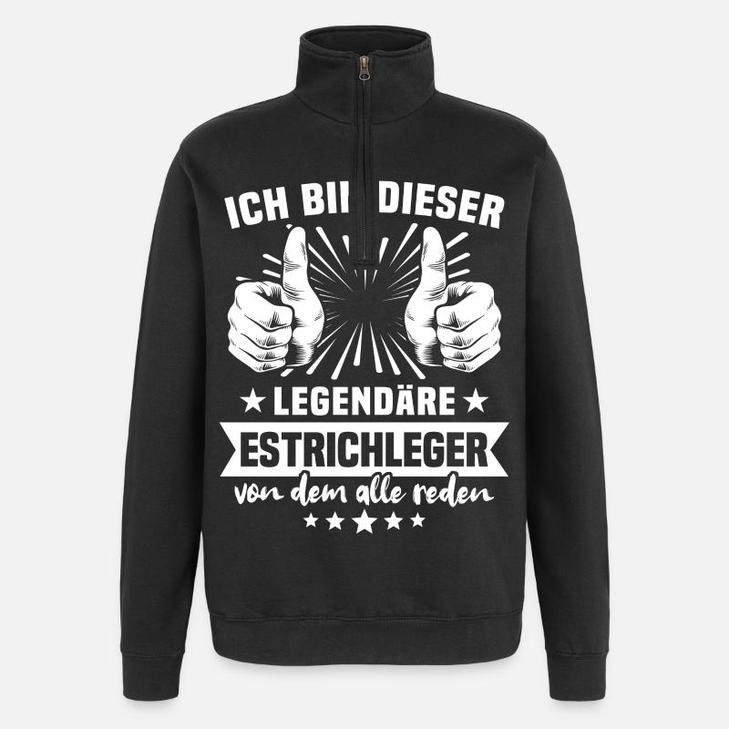 Screed Layer Legend - Quarter-Zip Sweatshirt - black