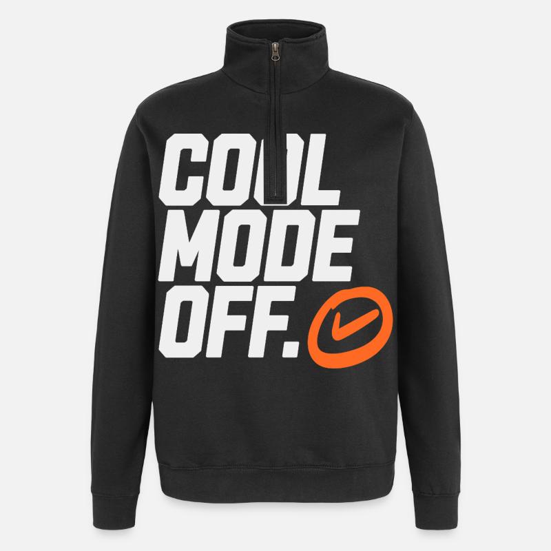 Mode cool du logo - Sweat à zip 1/4 - noir