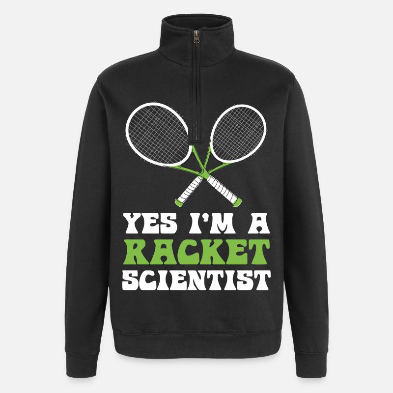 Schlägerwissenschaftler Spruch - Quarter-Zip-Sweatshirt - Schwarz