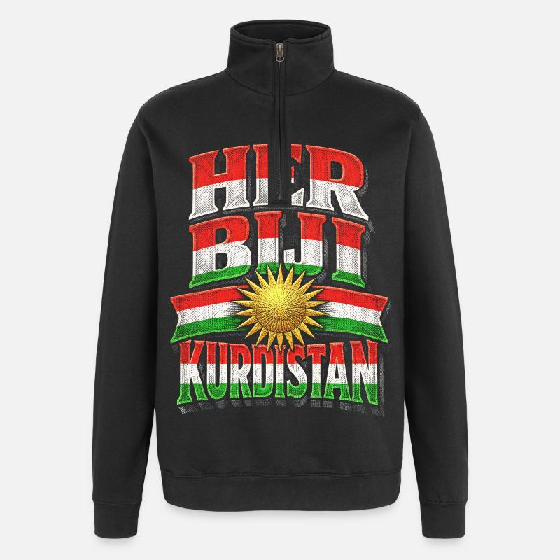 Mr. Biji Kurdistan Kurd Kurds - Quarter-Zip Sweatshirt - black