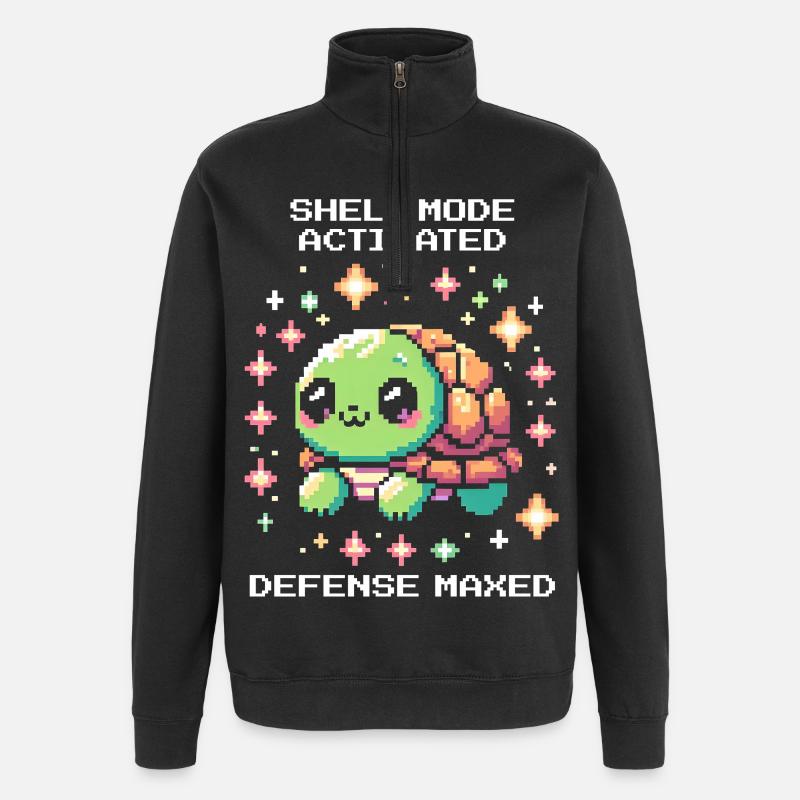Mode char actif | Tortue - Sweat à zip 1/4 - noir