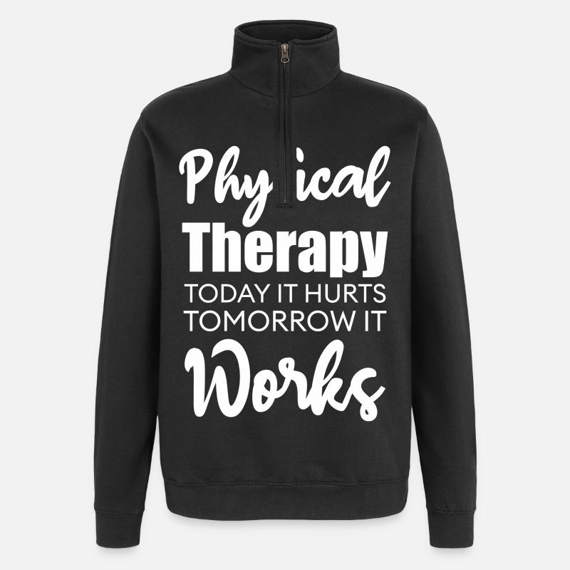 Physiotherapie Motivation Zitat - Quarter-Zip-Sweatshirt - Schwarz