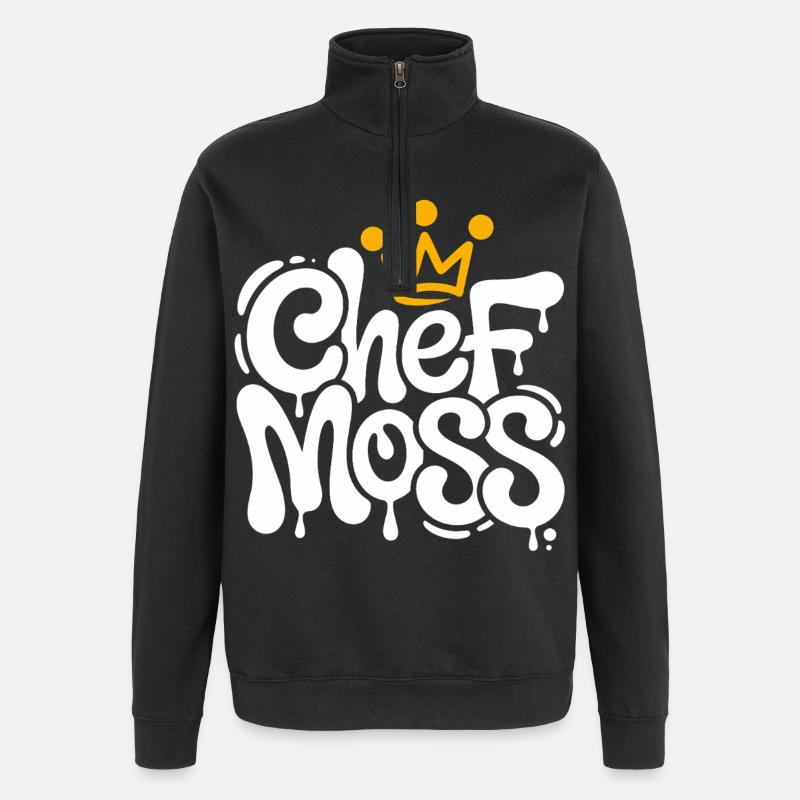 Chef Moss - Sweat à zip 1/4 - noir
