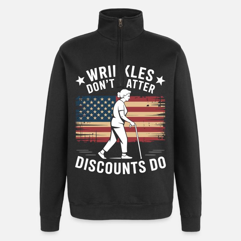 Senior Rabatt Lustiger Ruhestand - Quarter-Zip-Sweatshirt - Schwarz