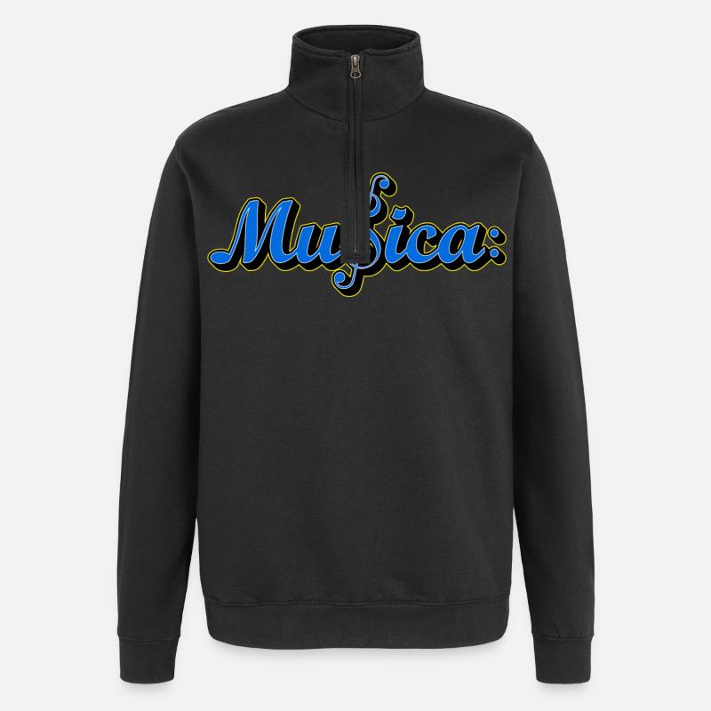 Musica Blue Logo - Sweat à zip 1/4 - noir