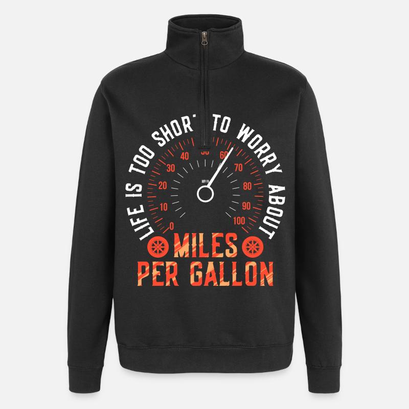 Collectionneur de voitures classiques - Sweat à zip 1/4 - noir