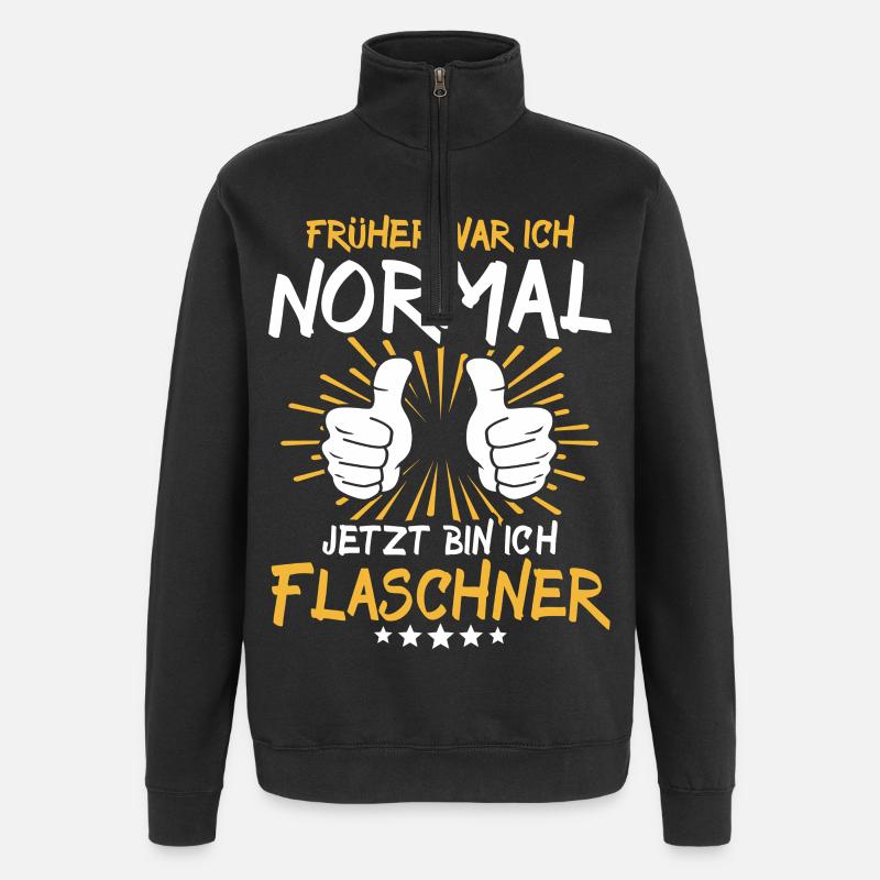 Flaschner disant - Sweat à zip 1/4 - noir