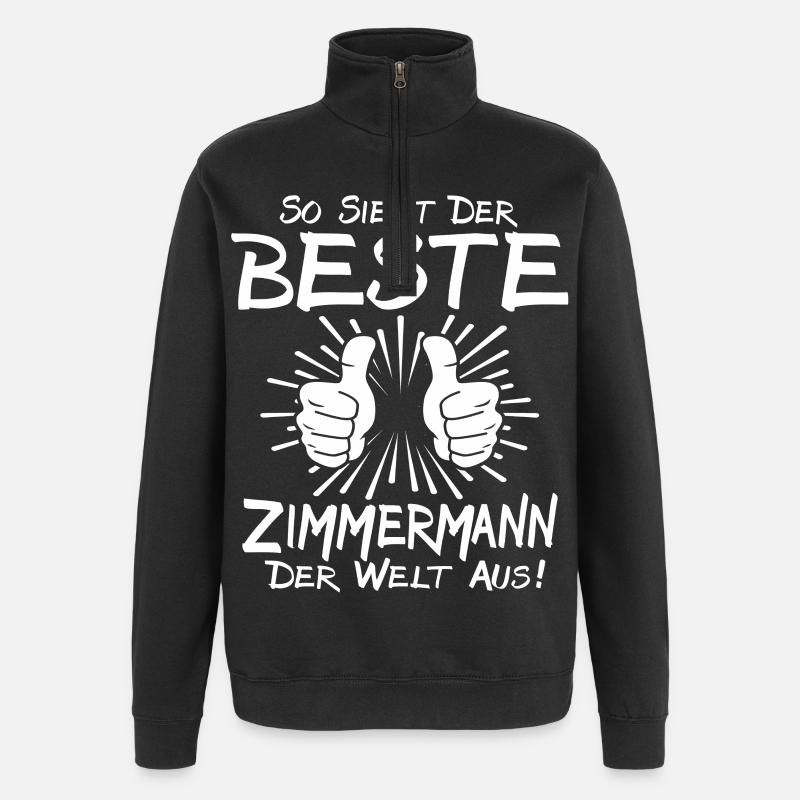 Bester Zimmermann - Quarter-Zip-Sweatshirt - Schwarz