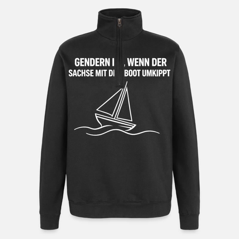 Gendern Sachse Boot - Quarter-Zip-Sweatshirt - Schwarz