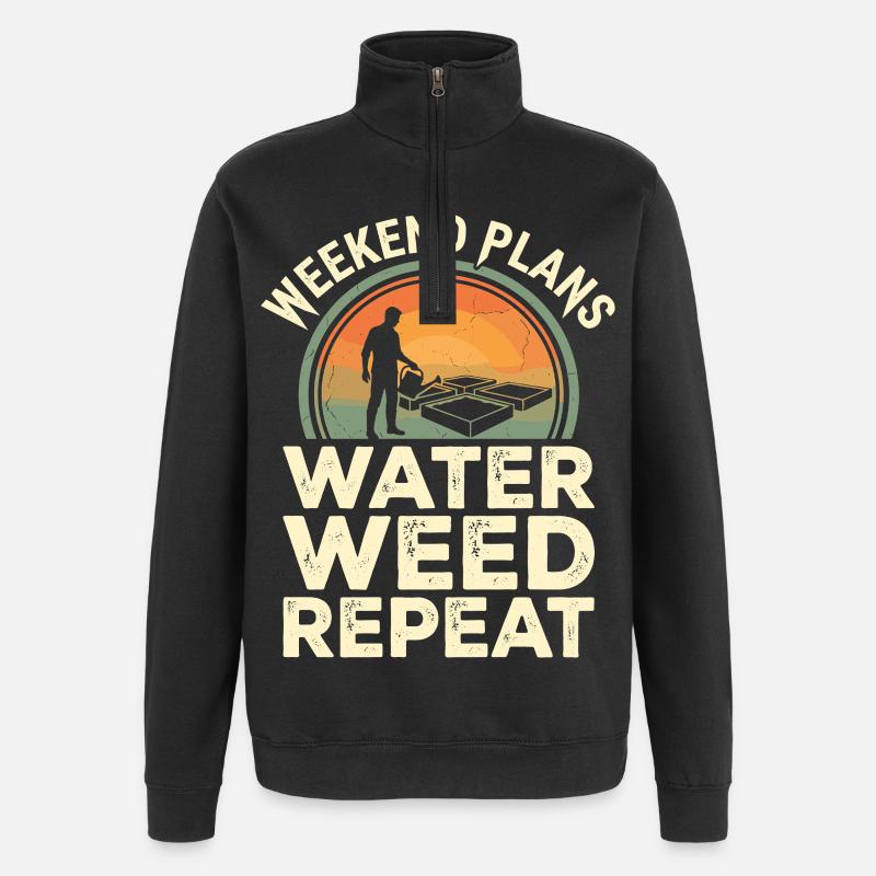 Weekend Plans Garten Humor - Quarter-Zip-Sweatshirt - Schwarz