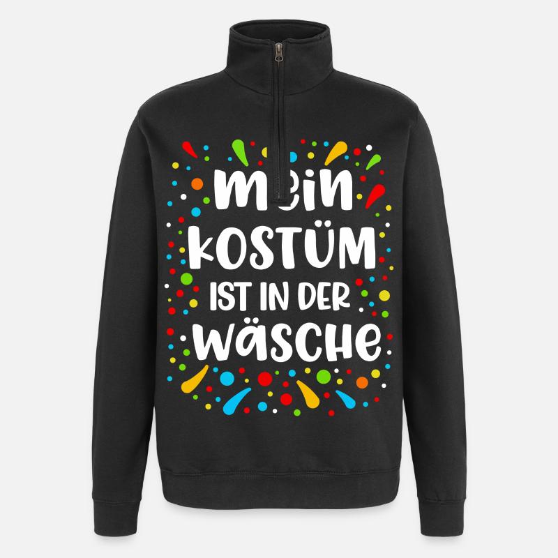Mon costume est à laver - Sweat à zip 1/4 - noir