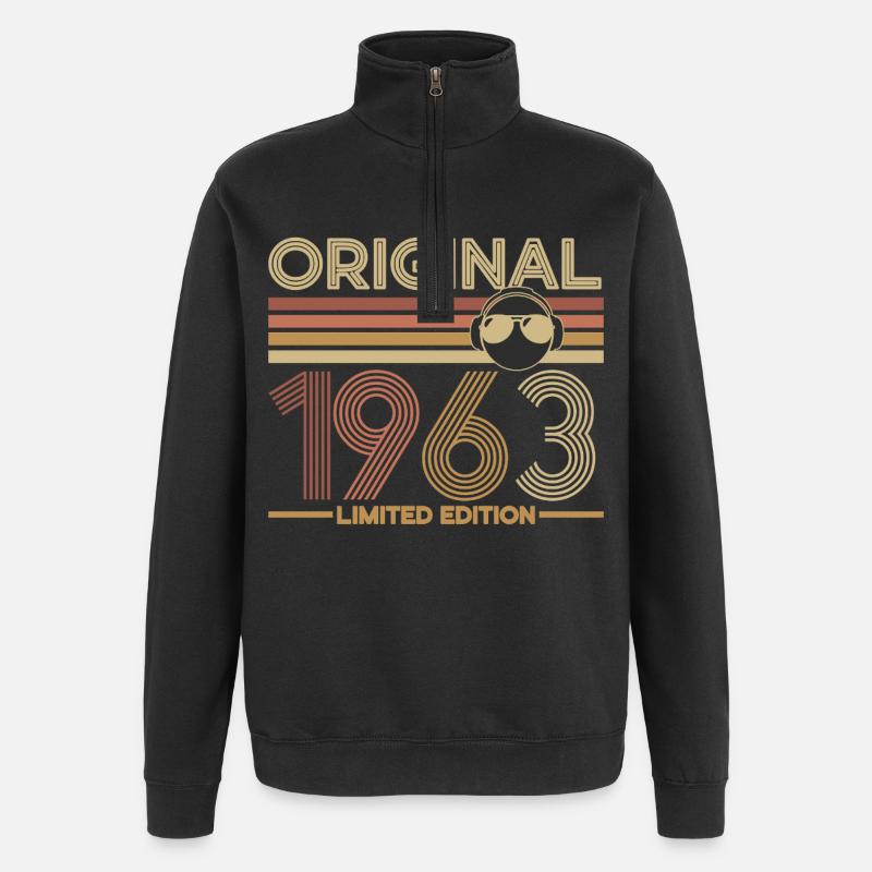 Originale limitierte Edition von 1963 - Quarter-Zip-Sweatshirt - Schwarz