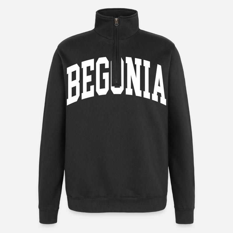 Bégonia - Sweat à zip 1/4 - noir