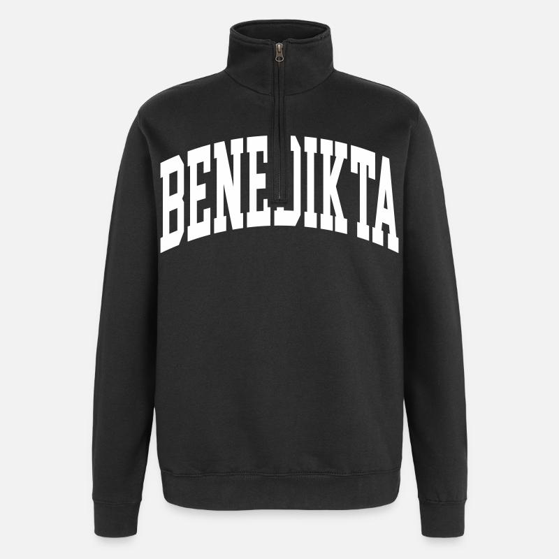 Benedikta - Sweat à zip 1/4 - noir