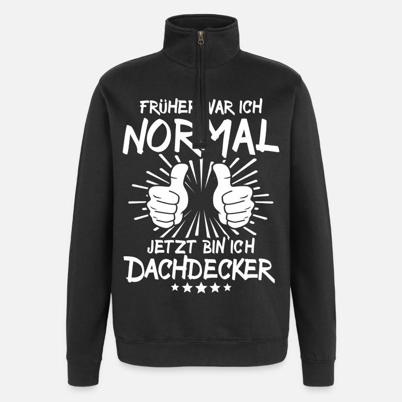 Couvreur - Sweat à zip 1/4 - noir