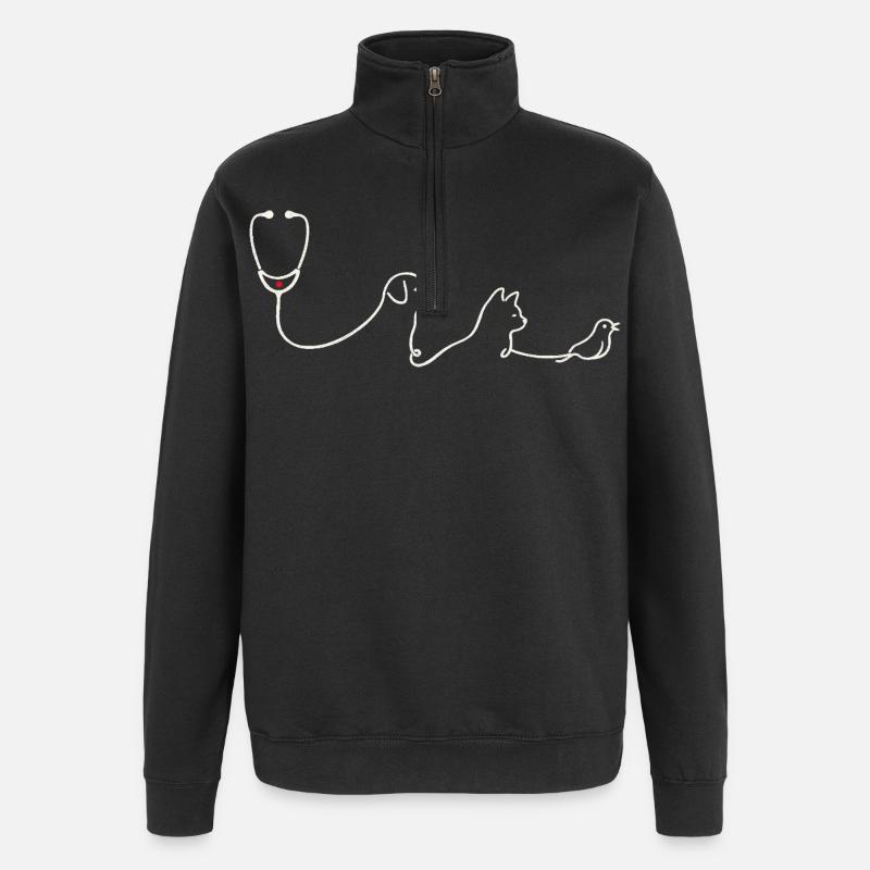 Vétérinaire Vétérinaire - Sweat à zip 1/4 - noir