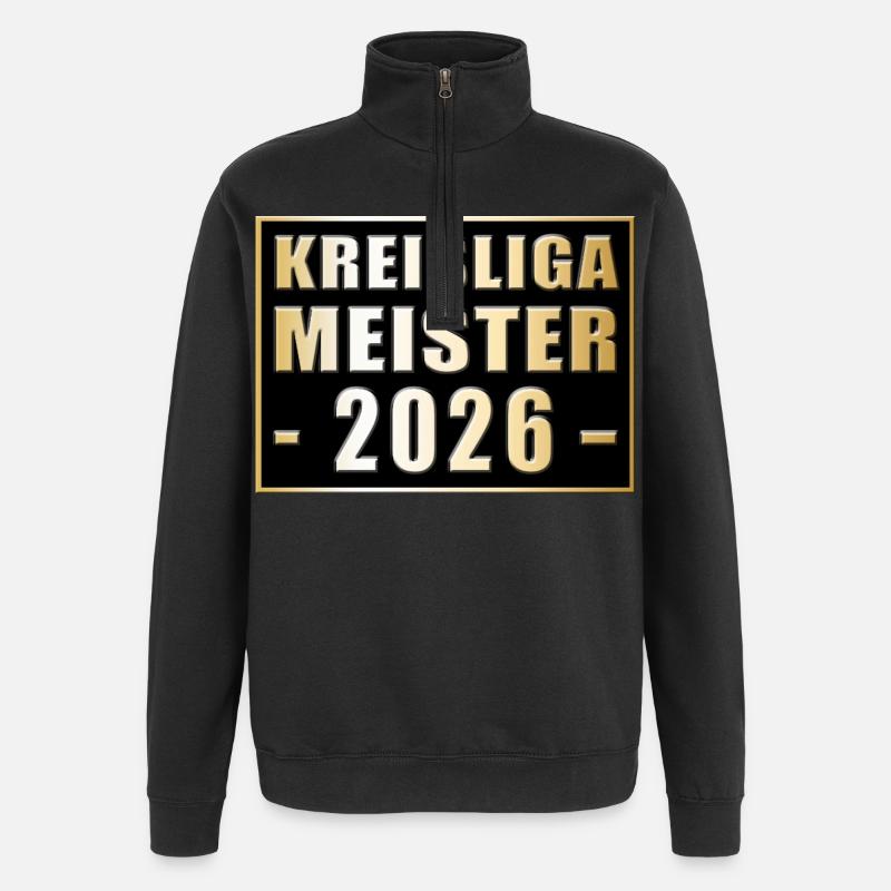 Champion de la Kreisliga 2026 - Sweat à zip 1/4 - noir