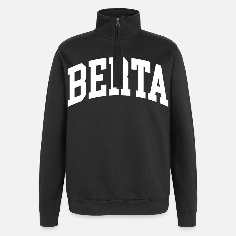 Berta - Sweat à zip 1/4 - noir