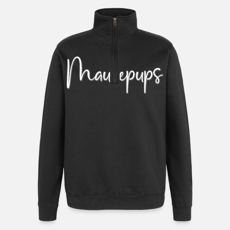 Surnom affectueux des chiots de souris - Sweat à zip 1/4 - noir