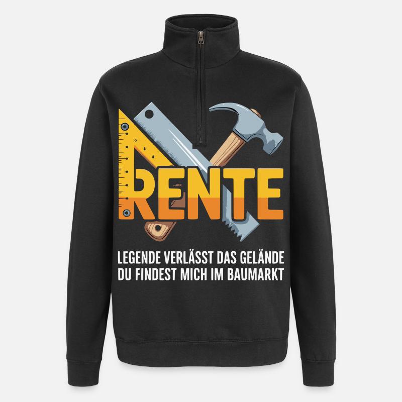 Pension dans la quincaillerie – logo d’outils - Sweat à zip 1/4 - noir