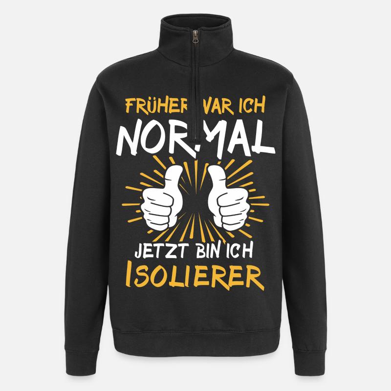 Dicton isolant - Sweat à zip 1/4 - noir