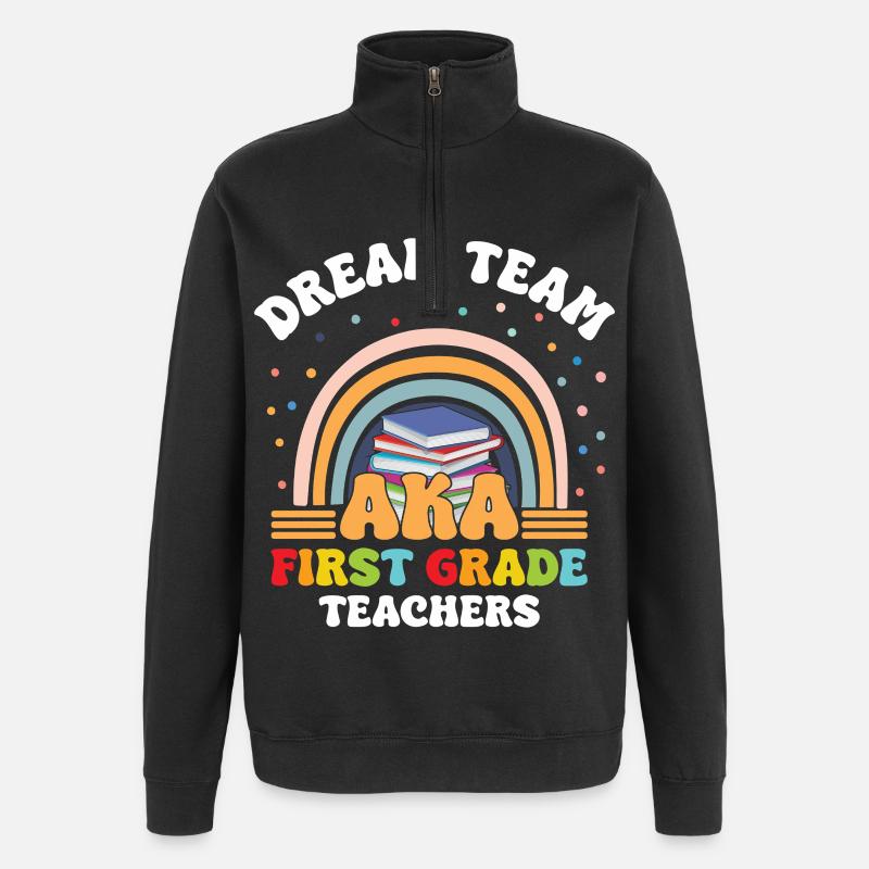 Lehrer-Dreamteam der ersten Klasse - Quarter-Zip-Sweatshirt - Schwarz