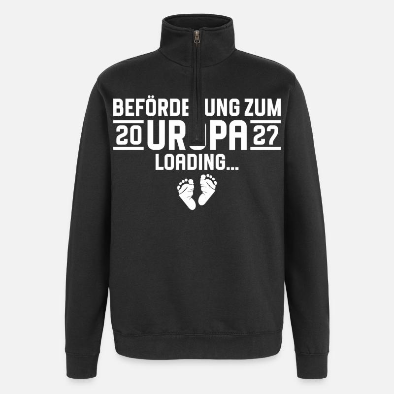 Beförderung zum Uropa 2027 loading - Quarter-Zip-Sweatshirt - Schwarz
