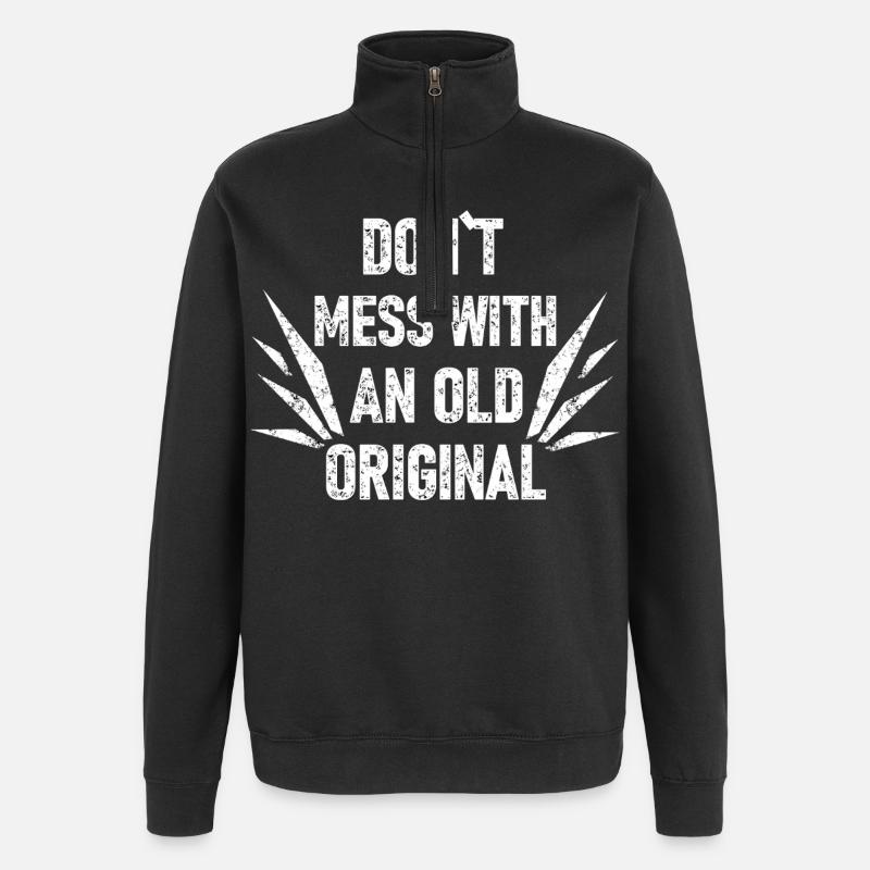 Cooler Spruch Rocker - Quarter-Zip-Sweatshirt - Schwarz