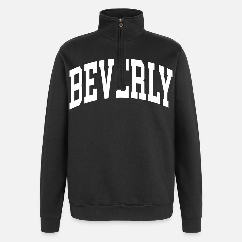 Beverly - Sweat à zip 1/4 - noir