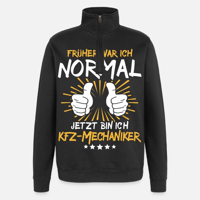 Un mécanicien automobile dit - Sweat à zip 1/4 - noir