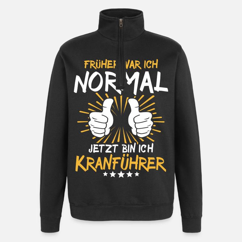 Opérateur de grue Spruch - Sweat à zip 1/4 - noir