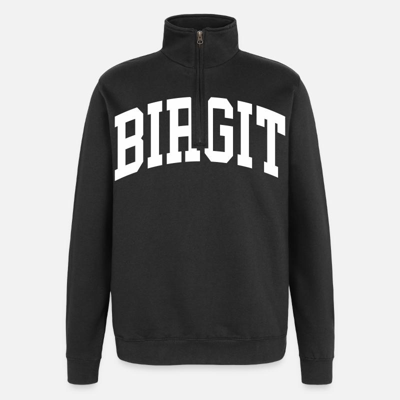 Birgit - Sweat à zip 1/4 - noir
