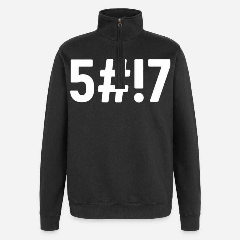 Shit Coded - Quarter-Zip Sweatshirt - black