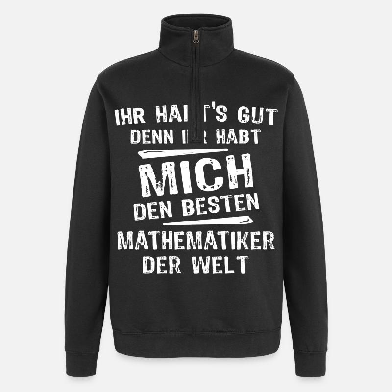 Mathématicien - Sweat à zip 1/4 - noir