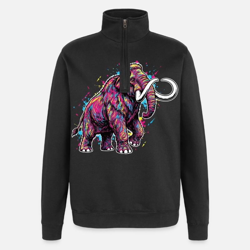 Mammouth Force Musculation - Sweat à zip 1/4 - noir