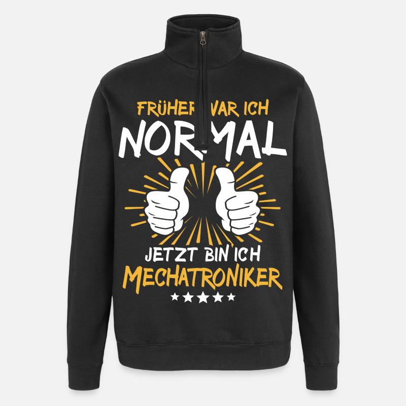 Mechatronics Technician Spruch - Quarter-Zip Sweatshirt - black