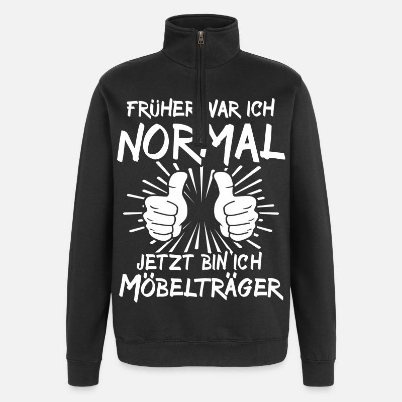 Möbelträger - Quarter-Zip-Sweatshirt - Schwarz