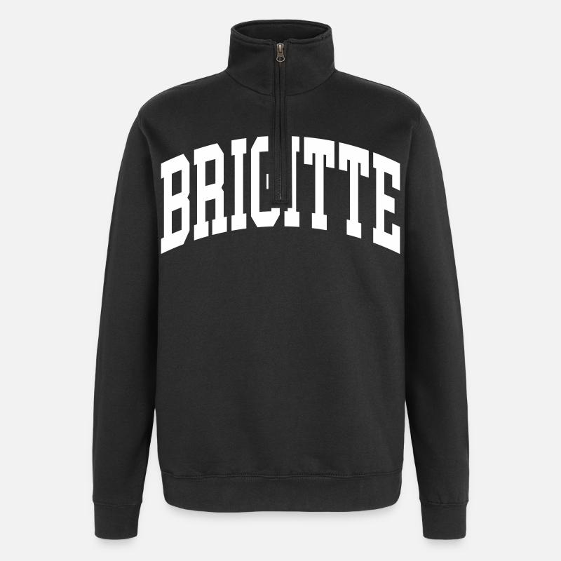 Brigitte - Quarter-Zip-Sweatshirt - Schwarz