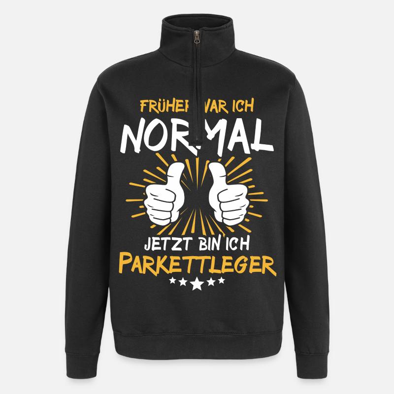 Dicton de poseur de parquet - Sweat à zip 1/4 - noir