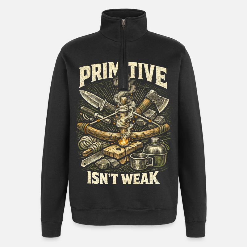 Prepper Survivalists - Quarter-Zip Sweatshirt - black