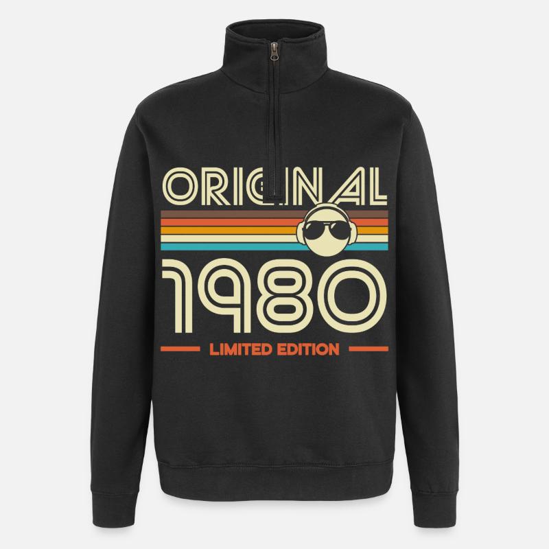 Original 1980 Édition Retro - Sweat à zip 1/4 - noir
