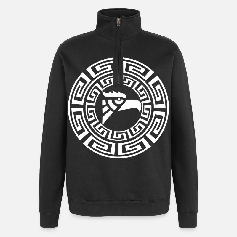 White Eagle Emblem - Quarter-Zip Sweatshirt - black
