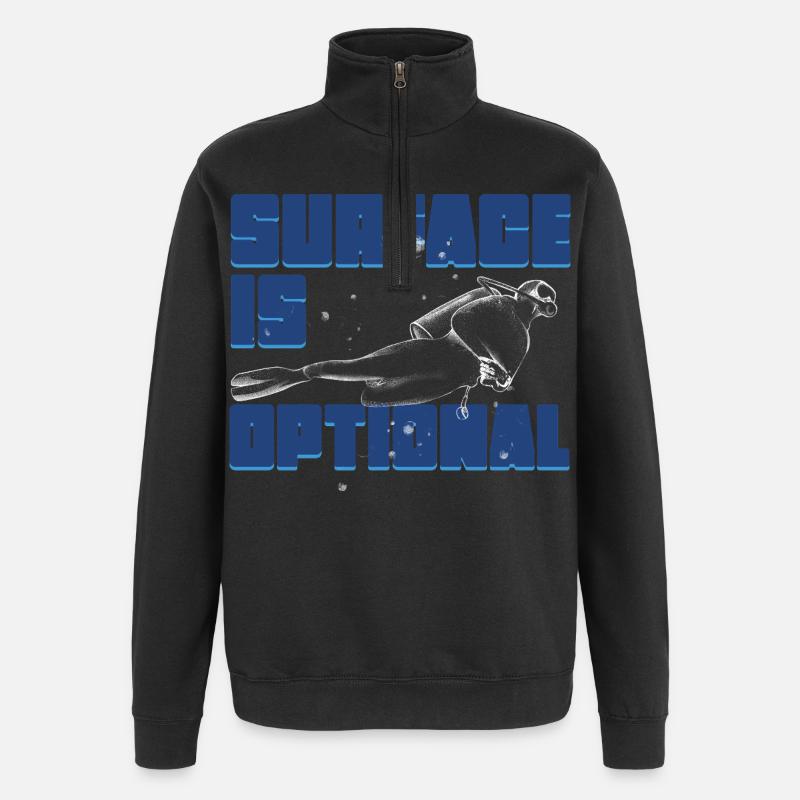 Plongeurs Plongée sous-marine Plongée - Sweat à zip 1/4 - noir