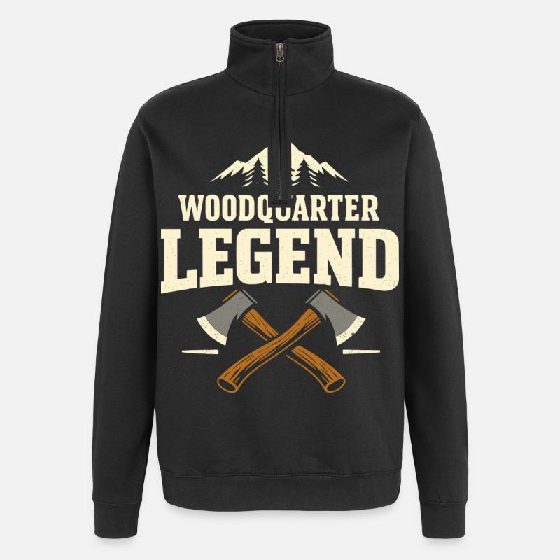 Waldviertel Legend Austria Pride - Quarter-Zip Sweatshirt - black