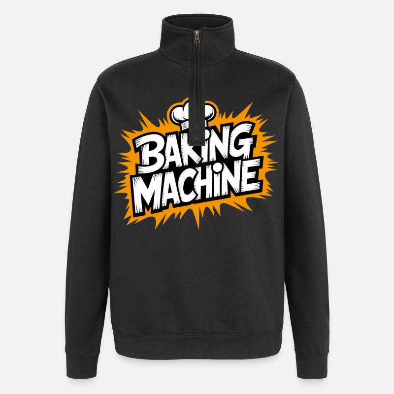 Baking Machine Fun - Quarter-Zip Sweatshirt - black
