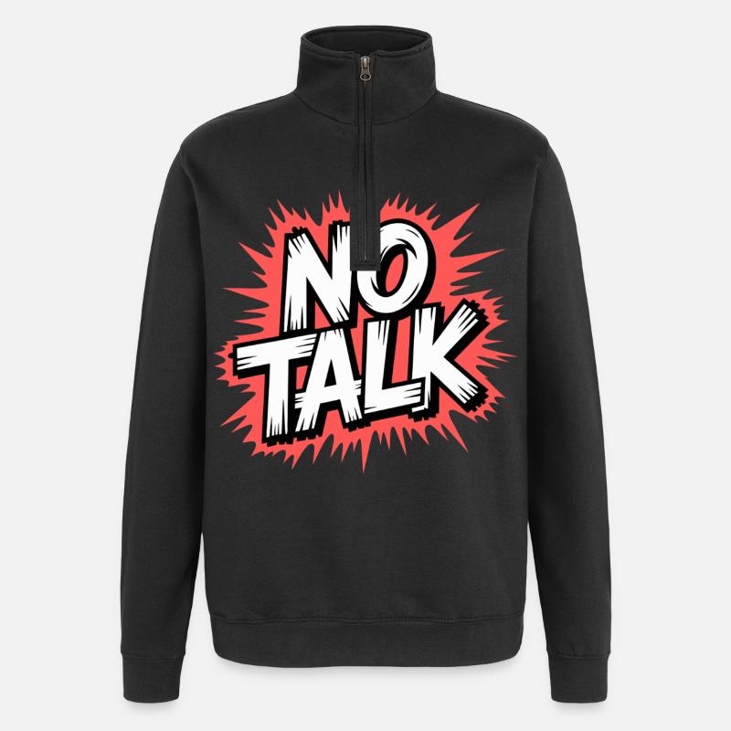 Pas de déclaration de parole - Sweat à zip 1/4 - noir