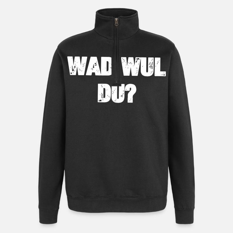Wad Wul Du - Quarter-Zip-Sweatshirt - Schwarz