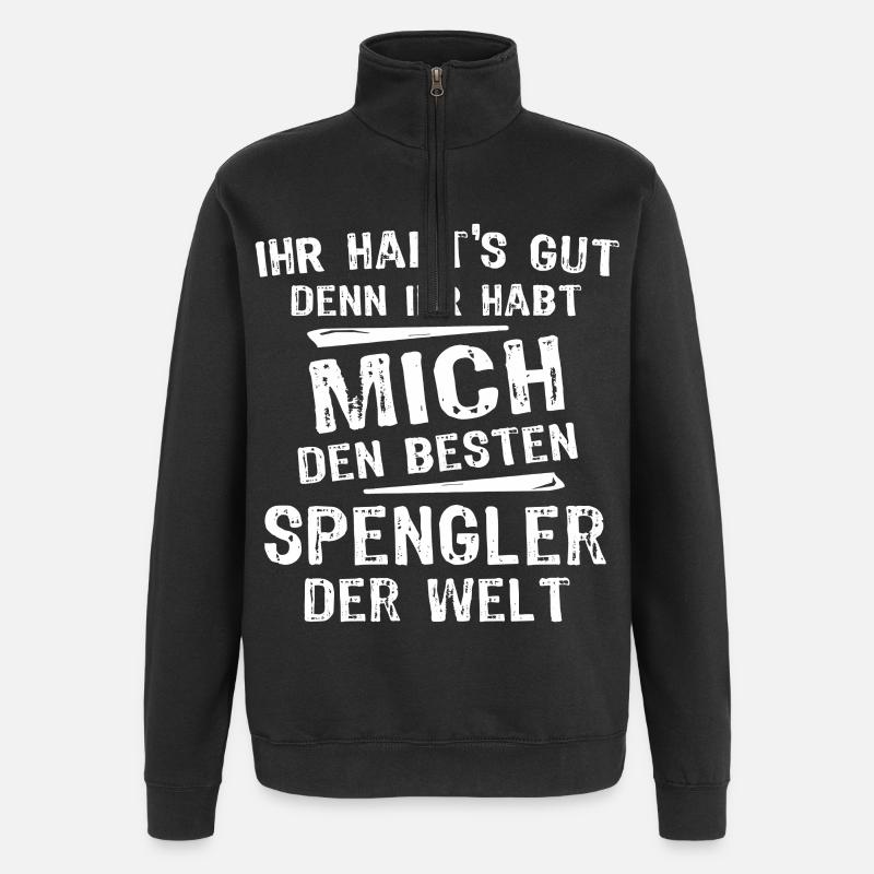 Spengler - Quarter-Zip-Sweatshirt - Schwarz