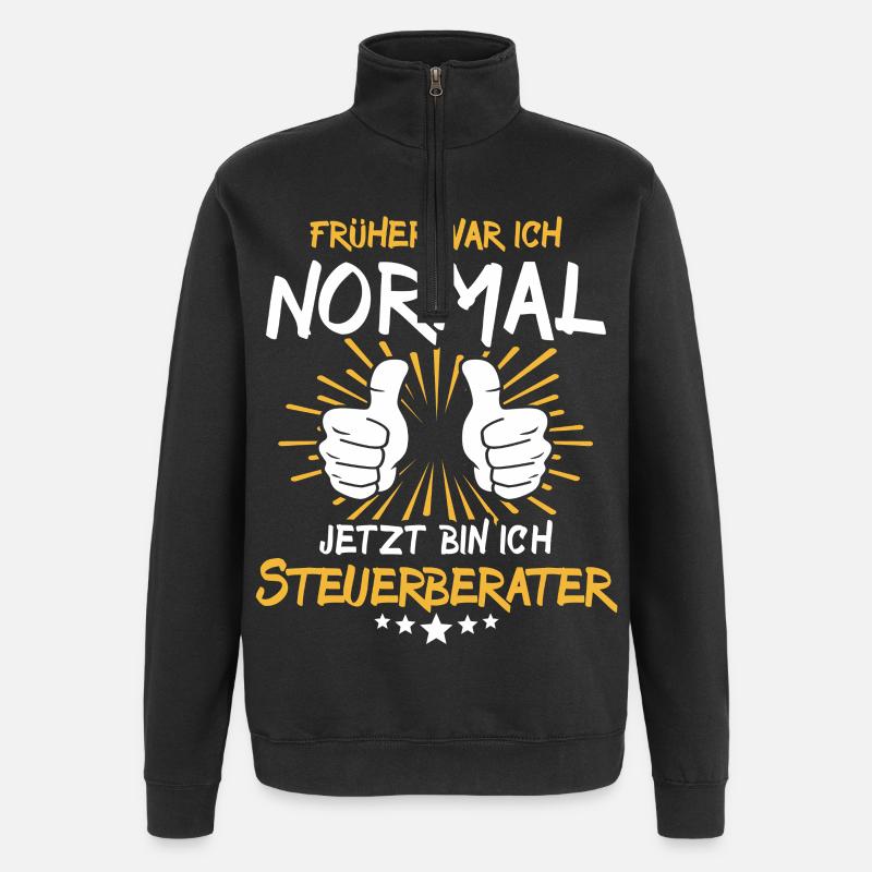 Steuerberater Spruch - Quarter-Zip-Sweatshirt - Schwarz