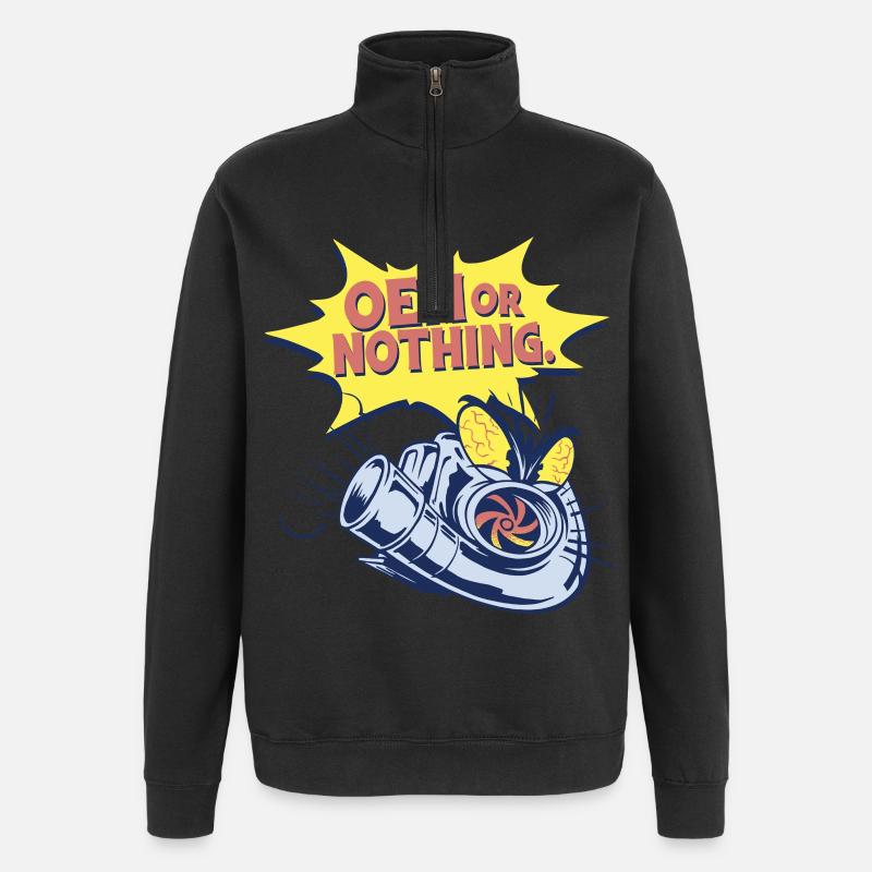 Auto Restauration OEM Or Nothing - Quarter-Zip-Sweatshirt - Schwarz
